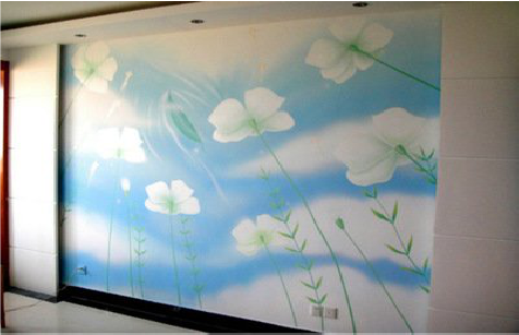 宜丰画墙绘怎么画好白云的蓬松感？