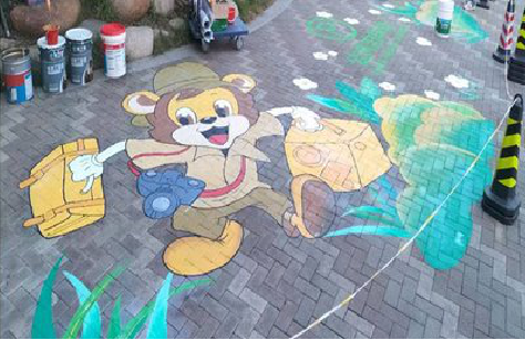 宜丰夏季画地面彩绘会遇到的问题