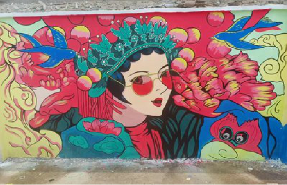 宜丰墙体彩绘-网红墙