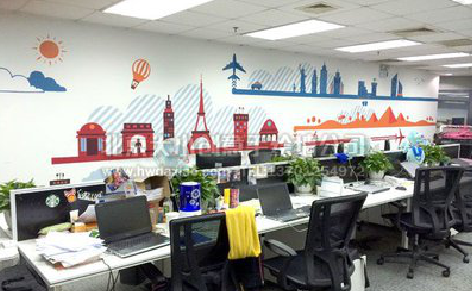 宜丰教你设计办公室墙绘的方法。