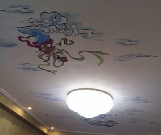 宜丰如何快速绘制天花板上的手绘墙？